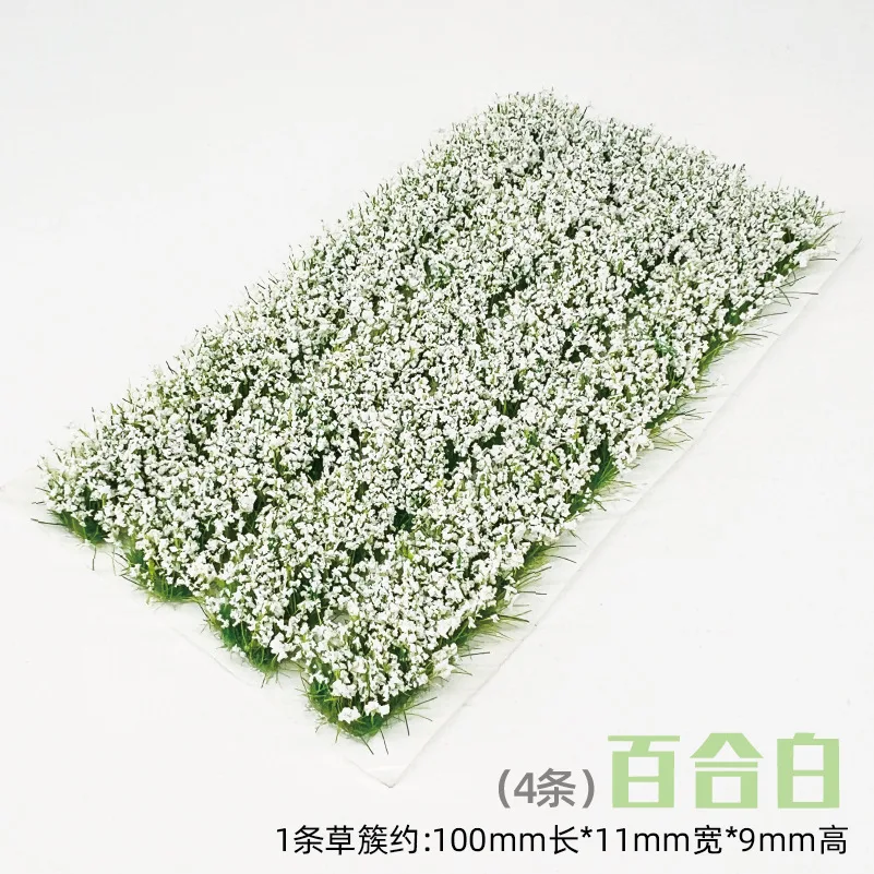 Simulation Micro Längliche Blume Gras Cluster Harz Modell Kit Diorama Zubehör für Miniatur Landschaft Szene Modellbau – Detail 10