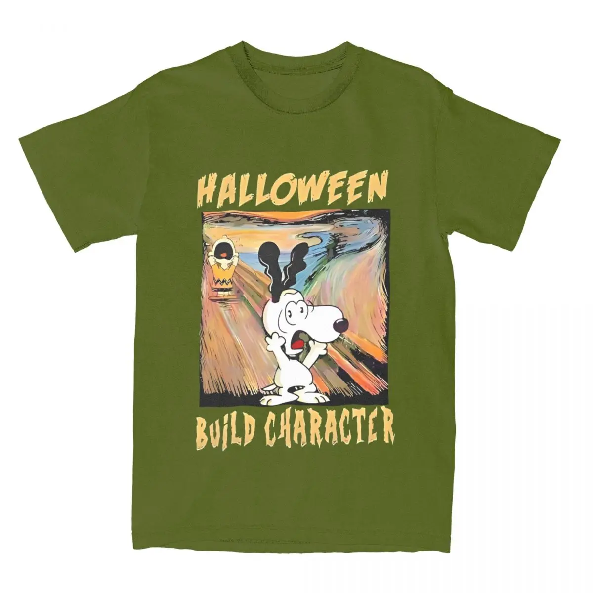 thumbnail image 1 of Camiseta de Halloween con el personaje de Snoopy y Charlie Brown para hombre, camisetas retro 100% algodón, camisetas de verano, ropa de gran tamaño en oferta, 1 of 5