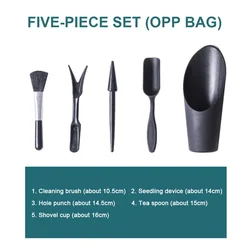 5/8/13 Piece Miniature Garden Hand Tool Set for Succulent and Indoor Planting (5Pcs)