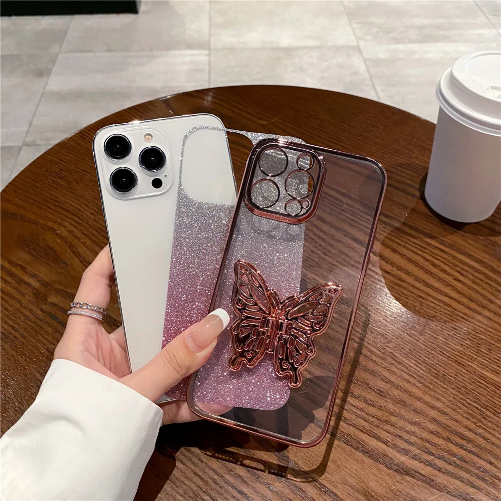 Butterfly Bracket Stand Phone Case – Soft Cover Edition