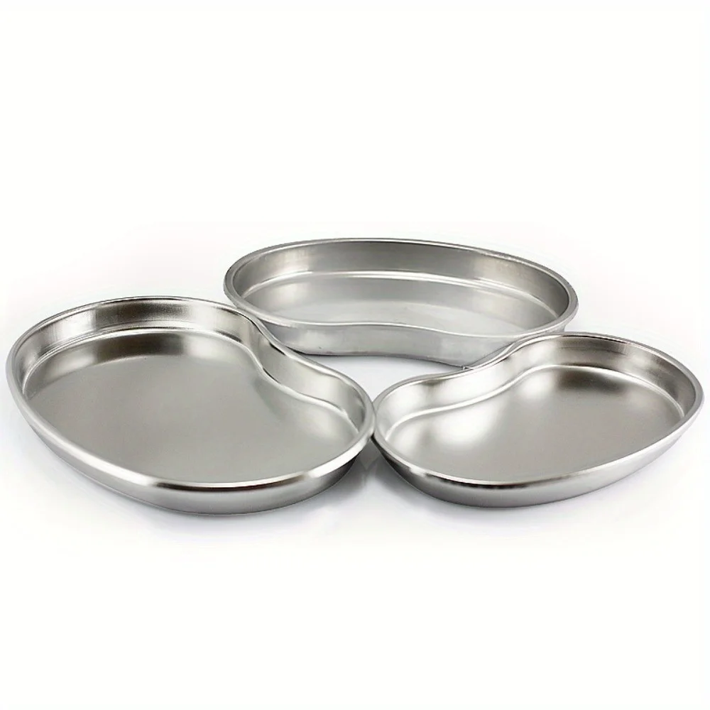 3Pcs/Set Stainless Steel Kidney Shaped Sterilized Tray Jar Pot Container Bottle Tweezers Surgical Cosmetic Tattoo Accesory 6
