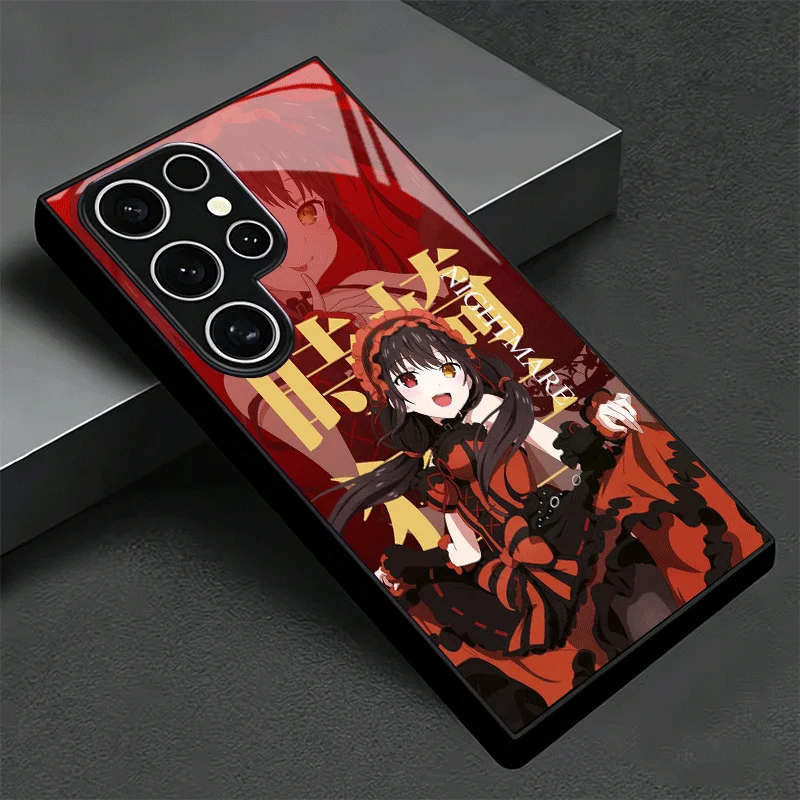 Date A Live Tokisaki Kurumi Shockproof Glass Phone Case - Stylish and Durable Protective Cover