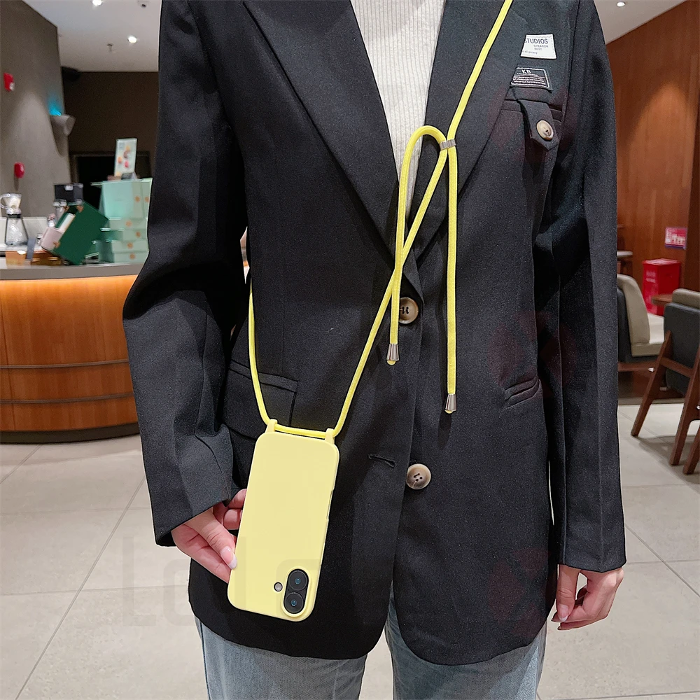 Crossbody Phone Case For Iphone With Silicone Strap And Bumper_voghion.com