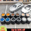 1/64 Model Car Wheels with Rubber All Terrain Tires BBS LM-R Refitting Parts for Off-road Vehicle HotWheels D: 17mm 1 Set 6