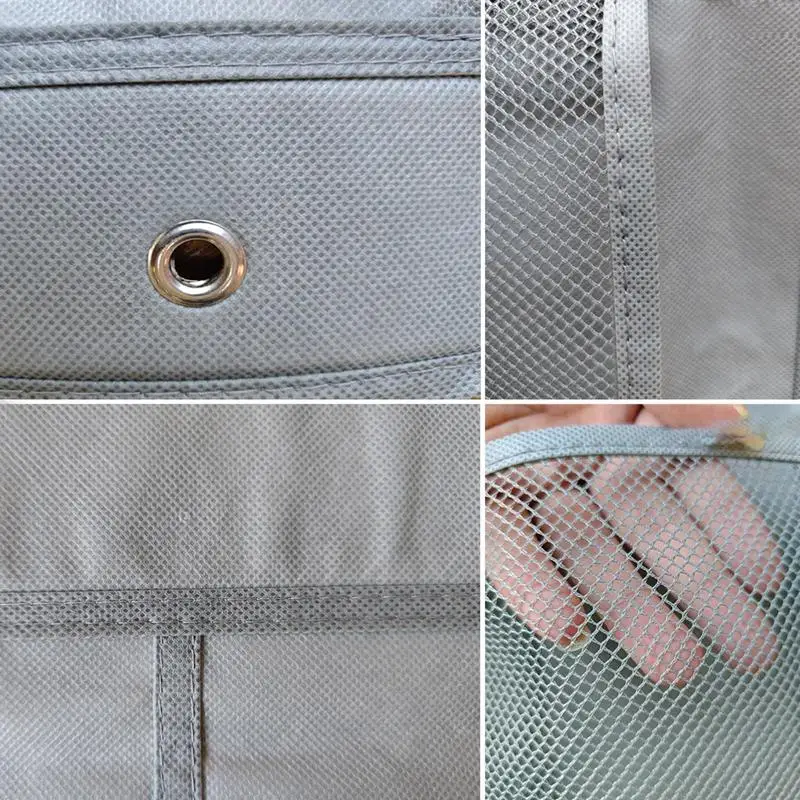 6 Grids Wall-mounted Sundries Organiser non-woven Fabric Closet Storage Mesh Bag Pocket Clear Hanging Over The Door Cloth Box 3