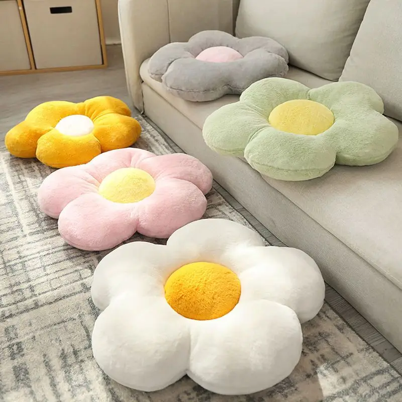 

Cute Sun Flower Cushion Office Household Student Dormitory Classroom Chair Backrest Sofa Sitting Futon Pillows Decoration Home