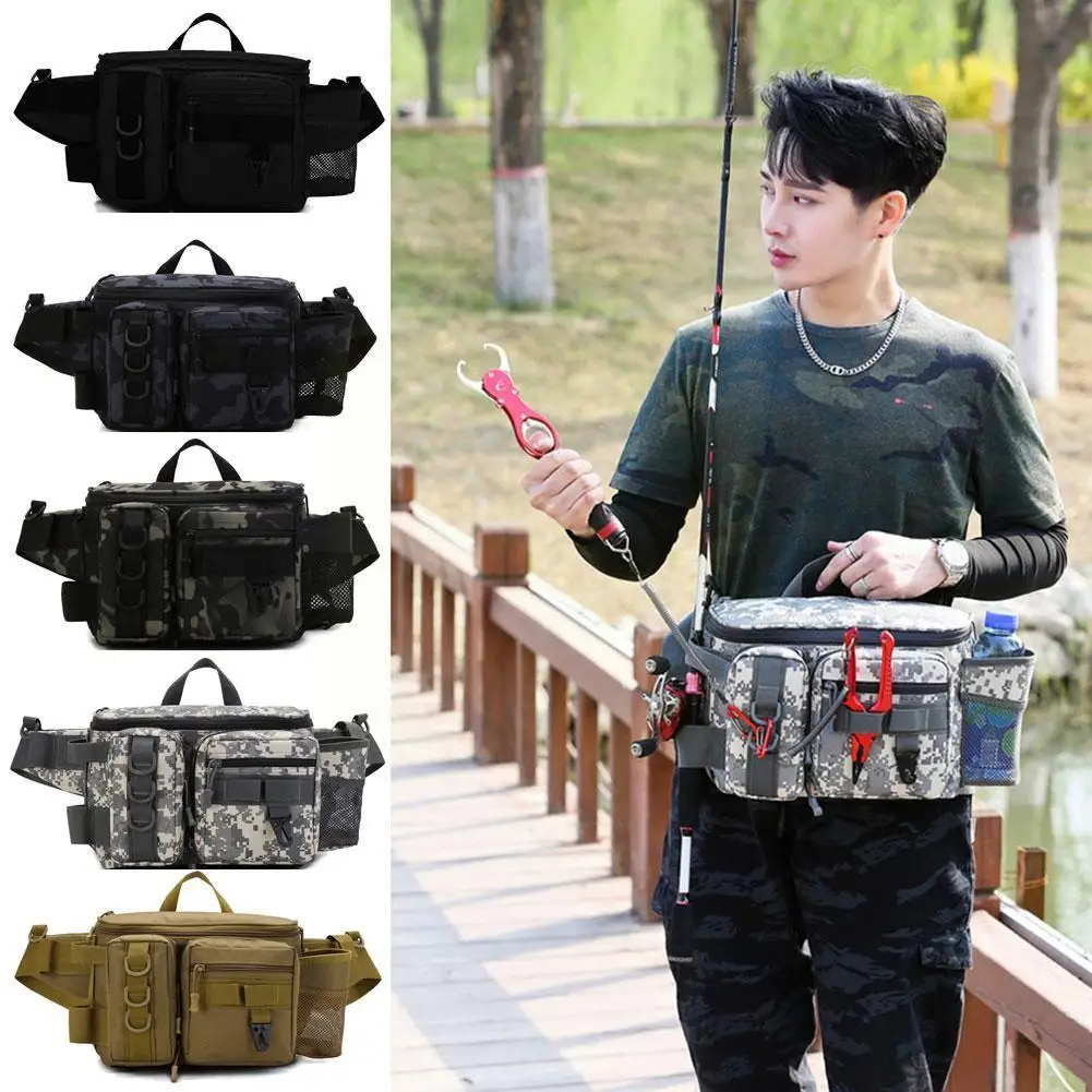 

Multifunctional Fishing Tackle Bag To Wear Waist Waterproof Cup Away A Phone Cell Tools Put Put Fishing Fishing (Only Water T1L5