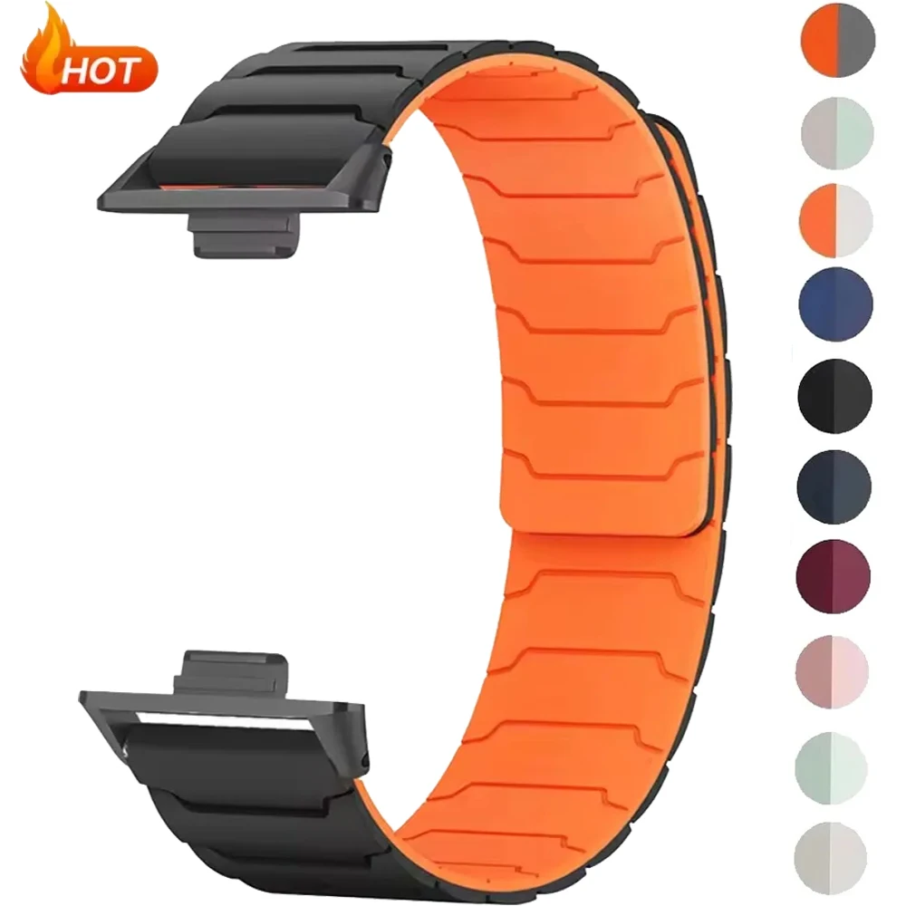 Magnetic Soft Silicone Breathable Watch Strap
