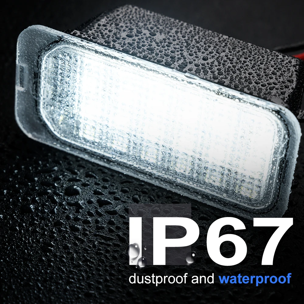 Fits For Jaguar XF X250 XJ X351 White Canbus 2PCs Led Number