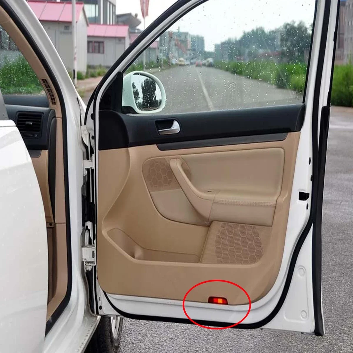 Red Front Interior Door Light Lens Reflector Replacement