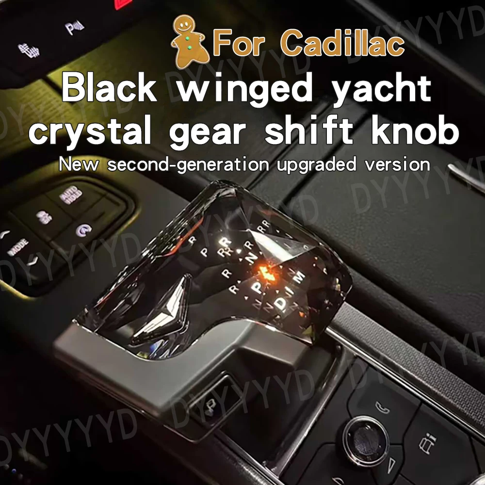 3piece LED Crystal Gear Shift Knob Lever Stick Handle Head for Cadillac CT5 CT6