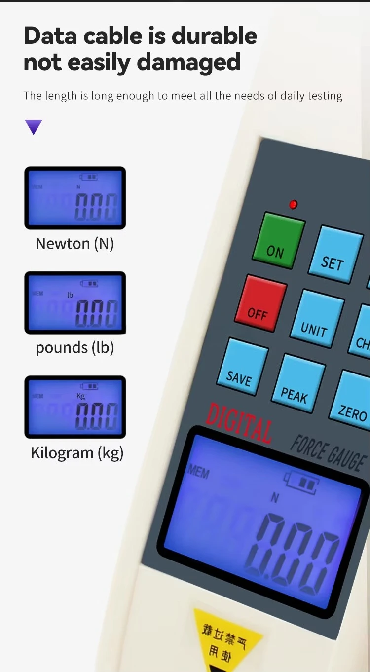 1000N Digital Force Gauge Push Pull Gauge with USB Output 500N Force Meter with