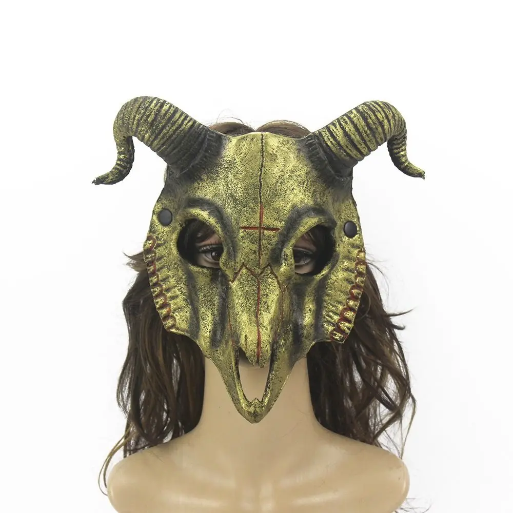 Ziegenmaske Halloween Rollenspiel Party PU-Material Tiermaske Personalisiertes Halloween Festival Maskerade Kostüm Aufführungs-Requisiten – Detail 2