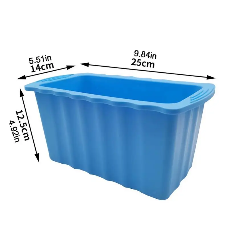 Ecoraiser Ice Block Mold, Extra Large Ice Tray for Ice bath, Cold Plunge,  Pack of 2, Blue