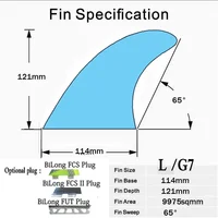 New Surfboard Fins 3PCS Set for BiLong FCS Box G7 Size Fiberglass Honeycomb with Carbon L Size  Quilhas Surf Fin Tri Fin 2