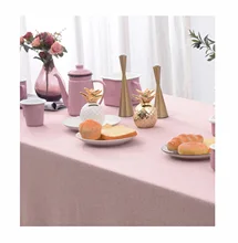 

Polyester Tablecloths, Waterproof Table Covers Simple Solid Color Pink Dining Table Coffee Table Deco