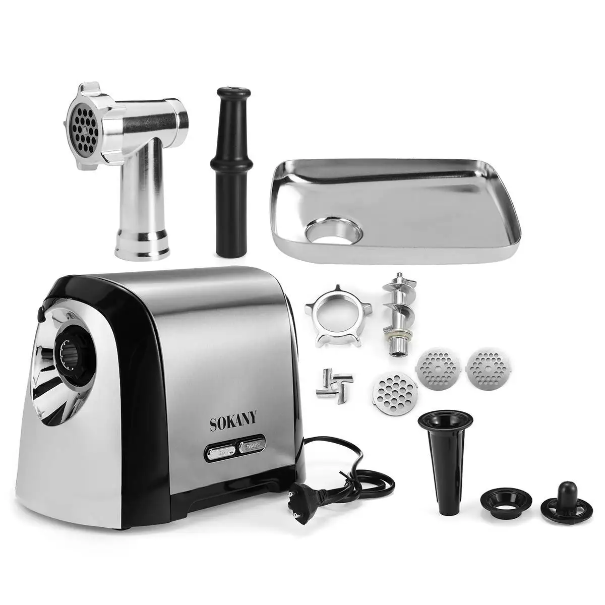 Electric Meat Grinders 3200W Stainless Steel Powerful Electric Grinder Sausage Stuffer Meat Mincer Home Kitchen Food Processor 6