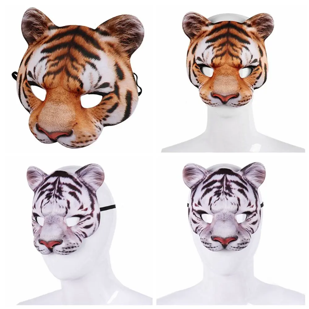 Halloween 3D Tiger Pig Animal Half Face Mask Masquerade Party Cosplay Costume Maschere Per Feste Decorazione Di Halloween