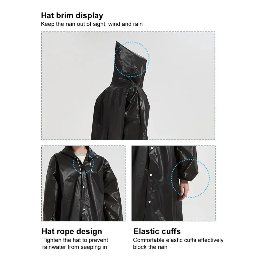 1piece 145*68CM EVA Unisex Raincoat Thickened Waterproof Camping Rainwear Suit motorcycle raincoat raincoat suit