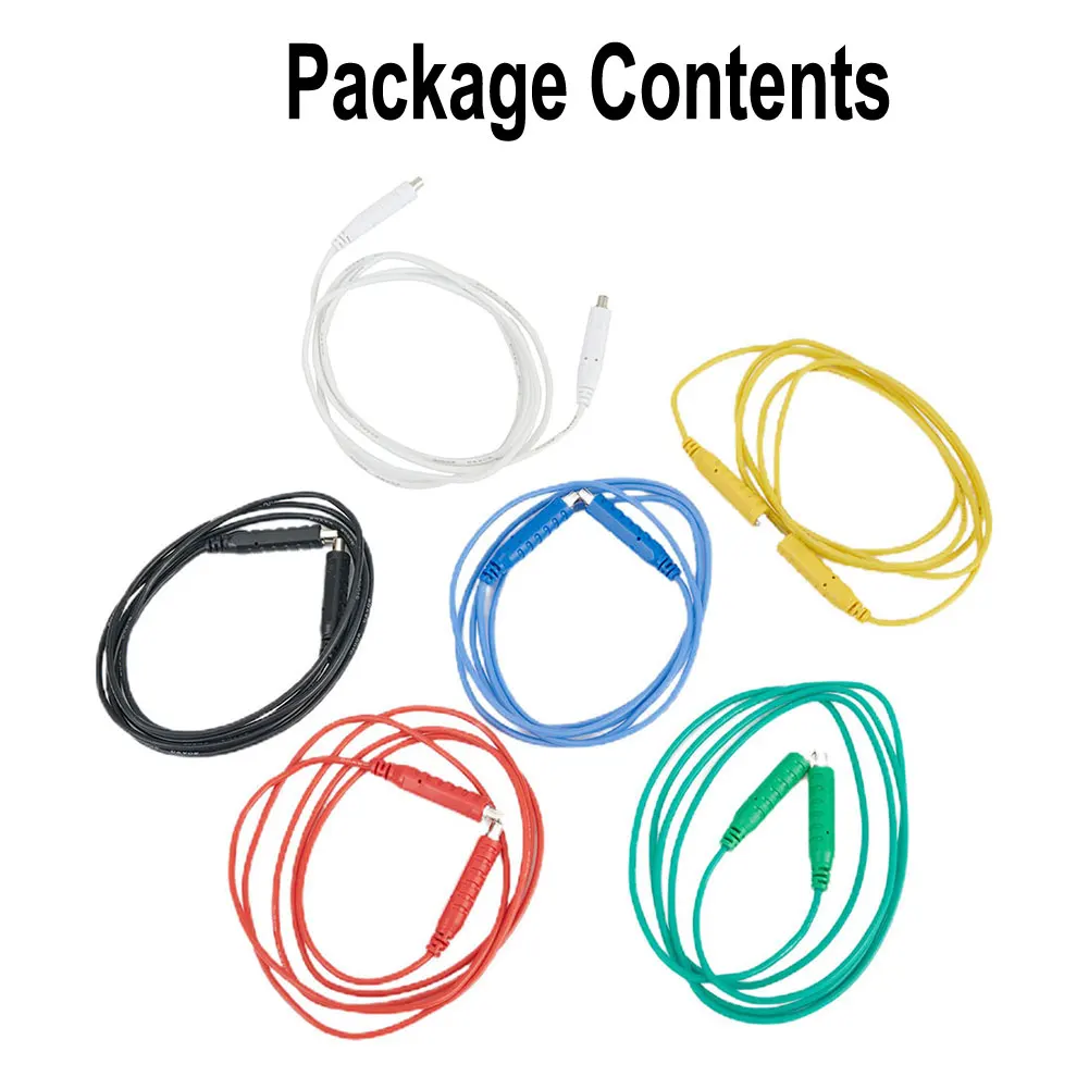 

6PCS/set Magnetic Test Lead Silicone Soft Flexible Jumper Test Wires 30VAC 5A 3.3ft T10005 Sensors Switch Magnetic Test Lead