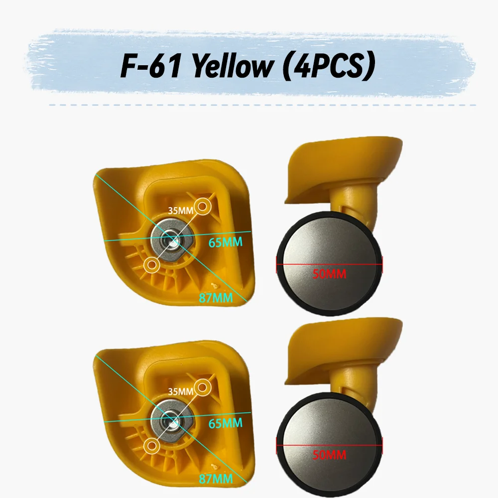 For BENLUN F-61 Universal Wheel Replacement Suitcase Rotating Smooth Silent Shock Absorbing Wheel Accessories Wheels Casters