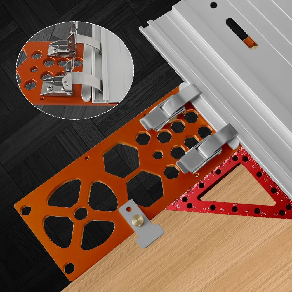 Saw Guide Rail Adjustable Track Saw Guide - 60° To 60° Angle Protractor With Auto-Align For Precise Wood Cuts Woodworking Guide Rail