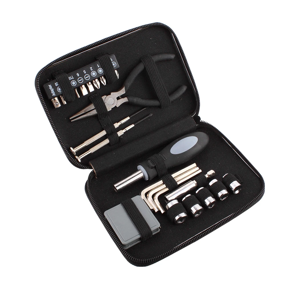 

24pcs/set Screwdrivers Bits Sockets Wrenches Tape Measures Pliers Watch Repair Tools Multifunctional Screwdriver Tool Set