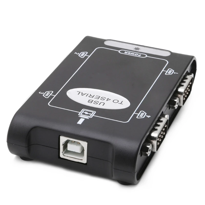 USB 2.0 to 4-Port RS232 Serial Adapter Hub