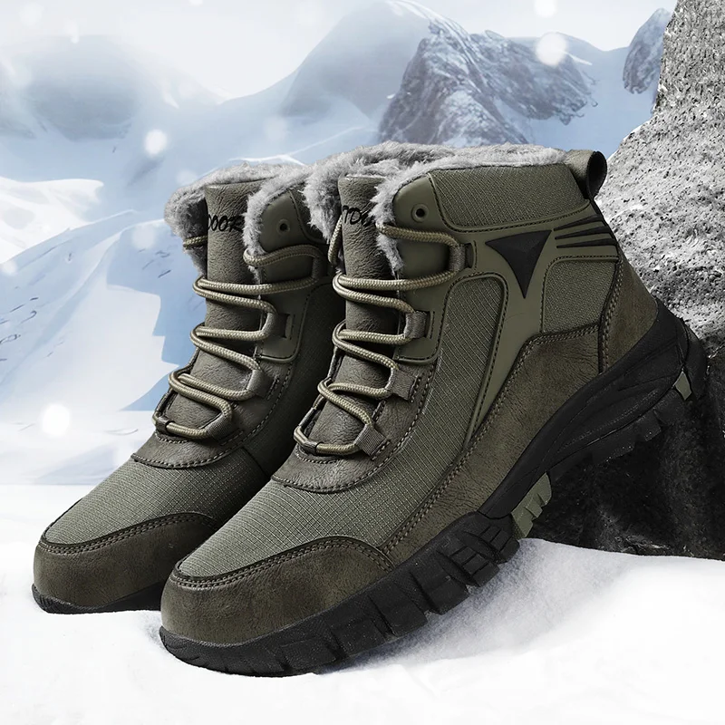 

Men's Winter Cotton Boots Snow Boots Winter High-top Big Cotton Trend Versatile Non-slip Fashion Wear-resistant Breathable Boots