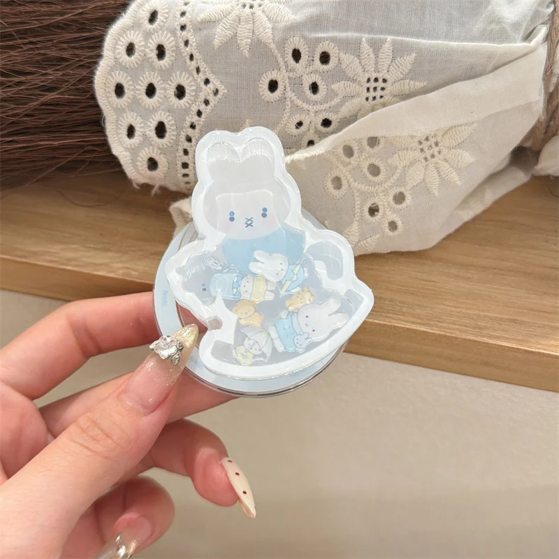 Korean Cute Rabbit Phone Case with Magnetic Stand and Protective Features
