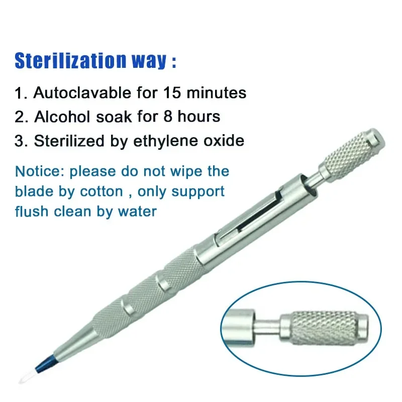 

Stainless Steel Handle Hair Implant Pen Hair Implant Tool Eyebrow Beard Implanting Pen Sapphire Hair Implanted Pen