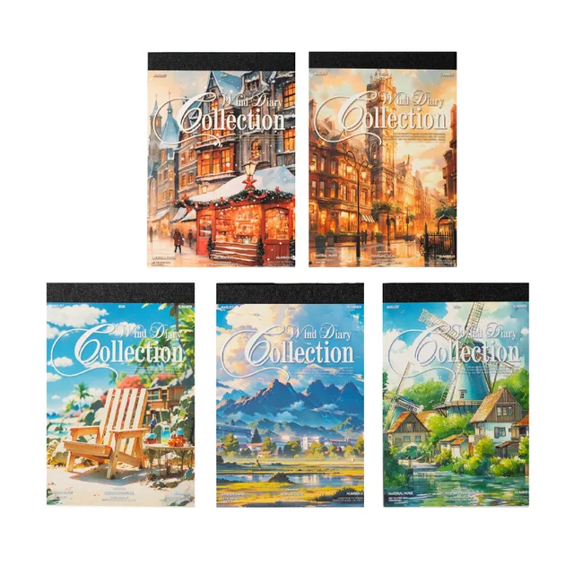Mr. Paper, Anime Style Castle Beach Material Paper, Scrapbook Notebook Diary Photo Frame Decorative Card Paper, 50 Sheets/book 6