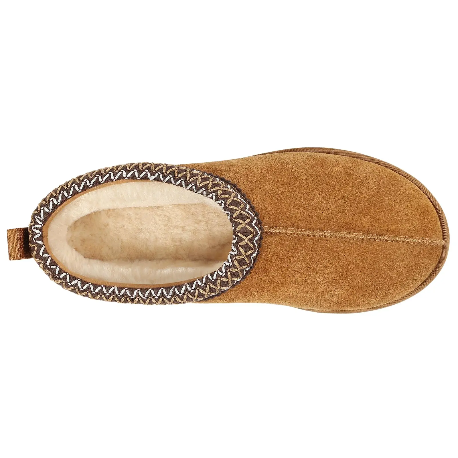 KIDMI New Genuine Women's Fuzzy Slippers Suede Fluffy Winter Slippers Soft Warm Nonslip Plush Shoes Home Cotton Slippers Men 6