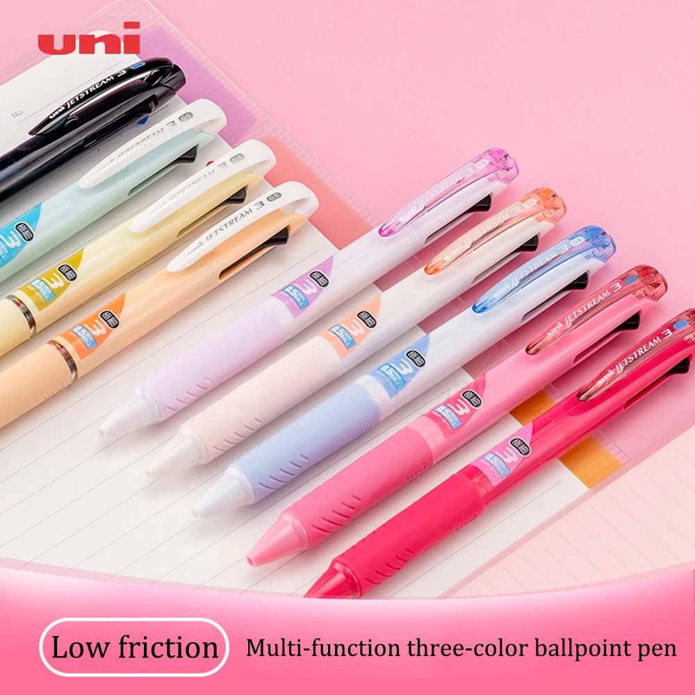 일본 유니 볼펜 SXE3-400 다기능 젤펜, 블랙 테크놀로지 퀵 드라이 잉크, 회전 아웃 리필 0.5mm, 0.7mm, 3 in 1