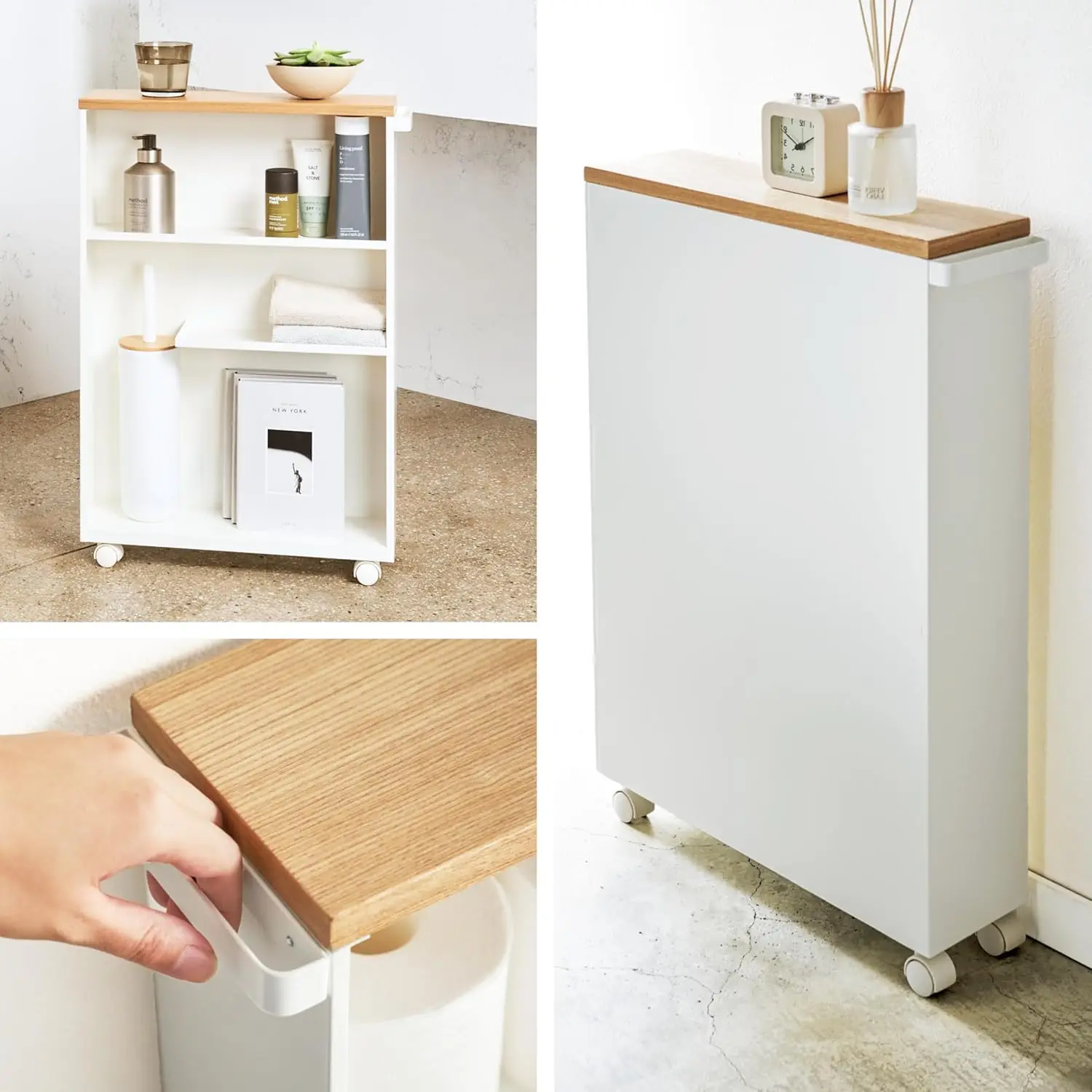Slim Rolling Bathroom Storage Cart 4