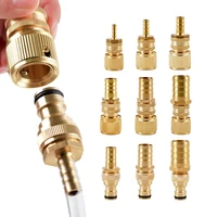 1Pc Brass Hose Barb Pipe Fitting 6/8/10/12/14/16/19/25mm Quick Connector Garden Irrigation Adapter Pneumatic Accessories 1