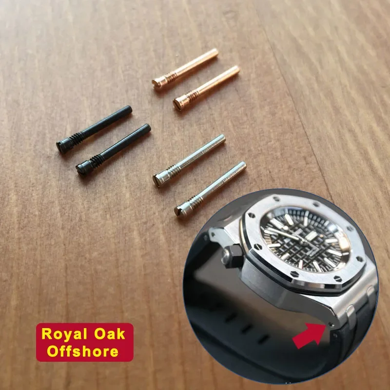 2 Pezzi/Set Steel Short Watch Screwtube Rod Link Kit Per Uomo Ap Roo Royal-Oak-Offshore Diver Watch Lugs 15703 Parti Strumenti