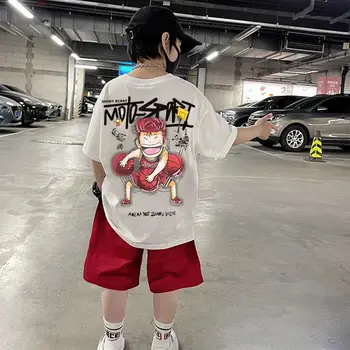 Shohoku Cotton Boys Clothes Sets Summer T-Shirt + Short Pants 2PCS Slam Dunk Sport Basketball Kids Clothing Children Outfits 1