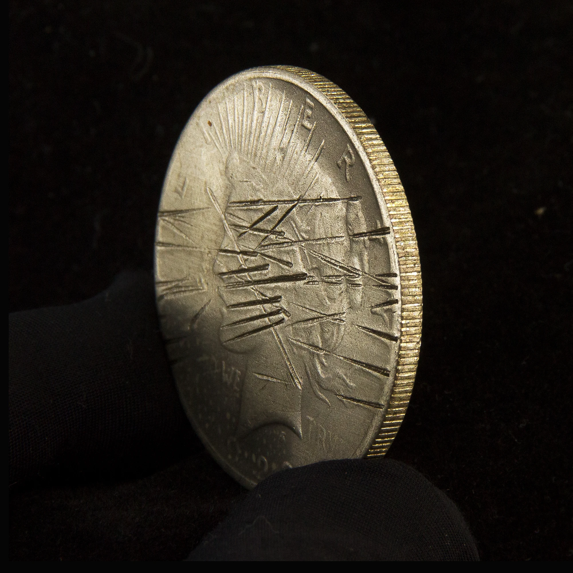 미국 1922 하비 다크 나이트 자유의 여신 동상 동전, 양면 스크래치 기념 은달러, 양면 동전 - AliExpress