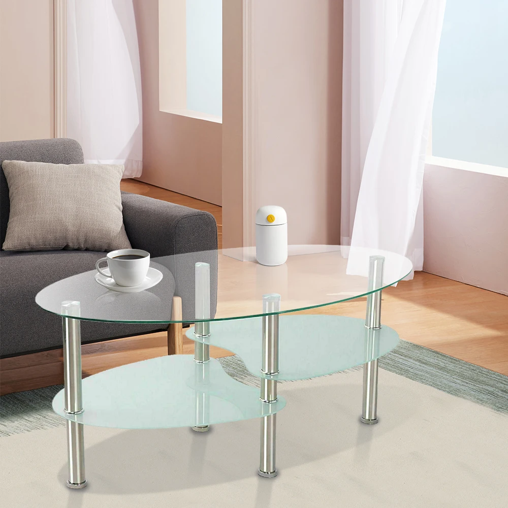 Table Basse Table de Salon Table à Thé Scandinave Forme Variable Style Contemporain Verre Laqué 3 Couches 90 x 45 x 43 cm 1 Table Basse Table de Salon Table à Thé Scandinave Forme Variable Style Contemporain Verre Laqué 3 Couches 90 x 45 x 43 cm 1