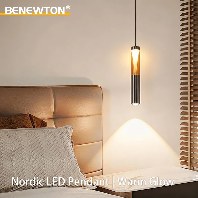 Modern Nordic Led Pendant Light Living Room Dining Room Bedroom Warm White Hanging Lamp Pipe Cylinder Line chandelier Home Decor