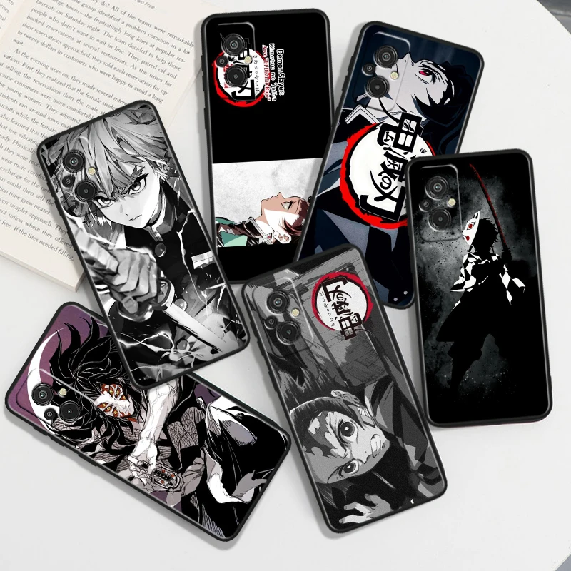 

Demon Slayer Animation For Xiaomi Redmi 12C 11A 11 10C 10X 9T 9C 9AT 9A 8A 7A S2 6A A1 Plus Black Soft TPU Phone Case