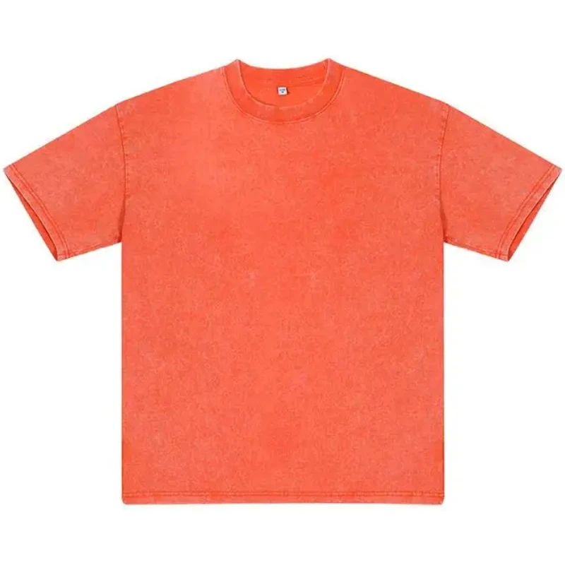 Vintage-Inspired Heavyweight Solid Color Oversized T-Shirt - Unisex Summer Streetwear
