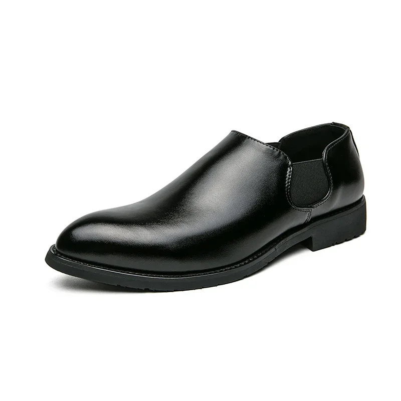 Men Business Leather Shoes Slip on Loafers for Man