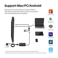 Huion Kamvas 22 Graphic Tablet Monitor 21.5 inch Screen Pen Display Compatible with Windows/mac//Linux/Android USB3.1 GEN1 DP1.2 2