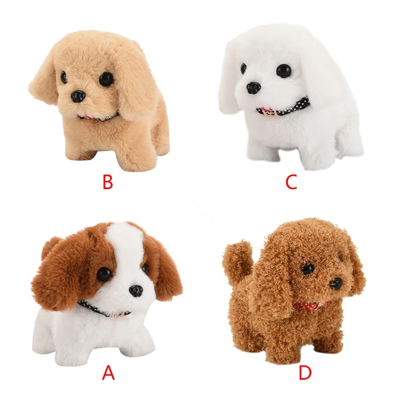 Walking Barking Cute Puppy Pet Dog Toy with Battery Control Halloween Birthday Gift for 3 Year Old Boys Girls
