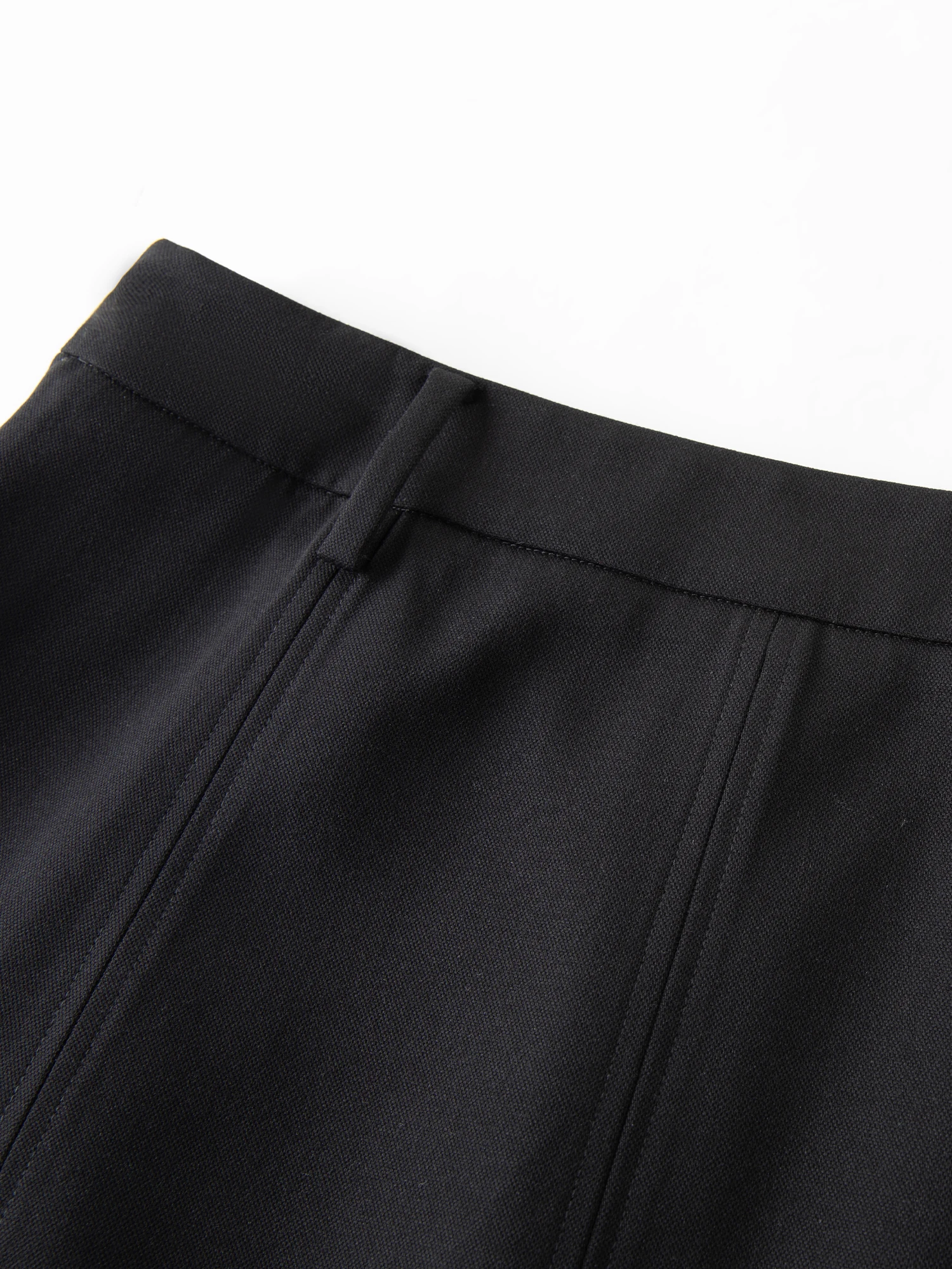 DUSHU 2026 Spring High Waist A-Line Midi Skirt, Women‘s Split Design Pleated Denim Skirt, Y2K Retro Casual Mini Skirt Chic