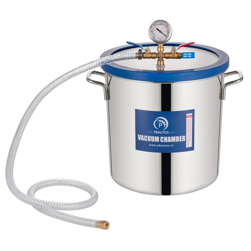 Stainless Steel Vacuum Chamber 5/6 Gallon Vacuum Defoaming Barrel for Epoxy Resin AB Glue 20L/24L