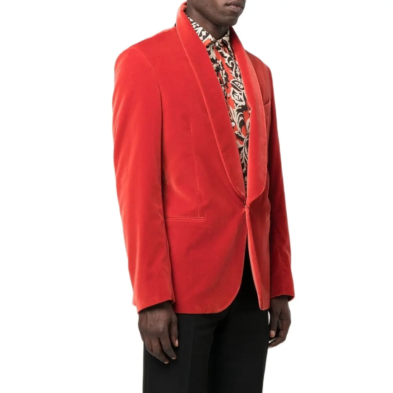 

Orange Velvet Men's Blazer Sets Slim Fit 2 Piece Black Suit Pants Casual Fashion Mens Prom Clothing Plus Size Tuxedo Outfits
