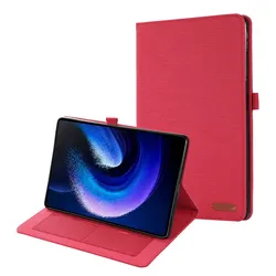 Cowboy Leather Protective Case for Tablets - PU Leather with TPU Back Cover (Red)
